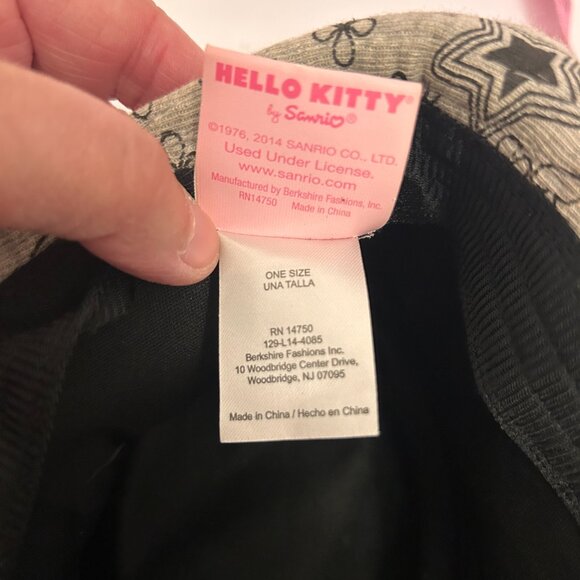 Hello Kitty Gray Fedora Hat with Pink Ribbon Bow – Sanrio 2014 – One Size - Picture 4 of 6